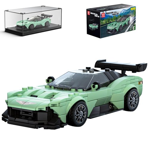 Mould King Speed Champion Car Vulcan Building Toys with Display Case, 27009 Model Car Kits Building Sets, Car Models Building Blocks Kit, Speed Racing Cars Building Kit for Adult and Kids 8+(369PCS)