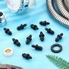 Drip Irrigation Plugs Black Irrigation Plugs 1/4 inch Tube End Closure Irrigation Plugs Goof Hole Plugs for Irrigation Dig Home Garden Lawn Pipe Supplies (100 Pieces)