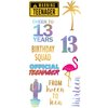 13th Birthday Temporary Tattoos (2 Pages) - Official Teenager Party Supplies, Ideas, Gifts and Decorations