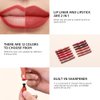 Fovcos 2-in-1 Lip Crayon, lip liner, Lip Liner Pencil, Slim Lip Pencil, Beauty Lip Gloss, Super Professional Tip Matte Lipstick (#4)