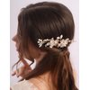 Rumtock Gold Flower Hair Comb with Pearl for Wedding Brides Hair Accessories