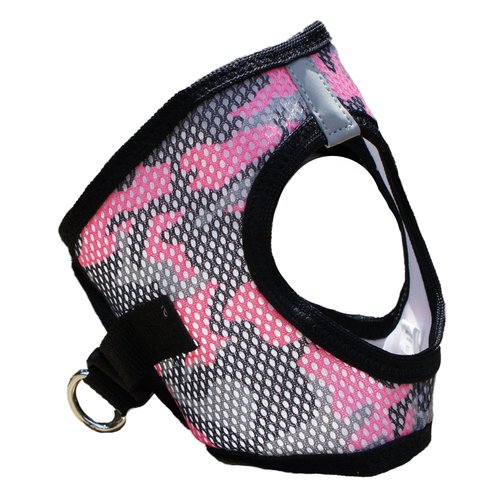 DOGGIE DESIGN American River Dog Harness Camouflage Collection - Pink Camo (Medium)