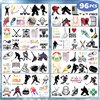 Ice Hockey Temporary Tattoos Birthday Party Supplies Decorations 96PCS Tattoos Stickers Hockey Fans Sport Winter Cute Party Favors Kids Boys Girls Gifts Classroom School Prizes Themed