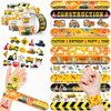 48 Construction 24PCS Construction Temporary Tattoos Sticker 24PCS Slap Bracelets Perfect for Themed Birthday Party Favors Baby Showers or Classroom Rewards Ideal Decor and Gifts for Girls and Boys