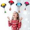 H-Style Parachute Toys, 4PCS Christmas Parachute Toys, Santas, Reindeer, Snowmen & Xmas Tree, Stocking Stuffers for Kids, Christmas Toys for Christmas Party Favors Xmas Gifts Goody Bag Filler