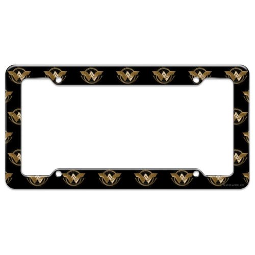Wonder Woman Movie Golden Lasso Logo License Plate Tag Frame