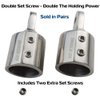 EZ-Xtend Bimini Top Eye End Top Cap Fitting Marine 316 SS 2PC. HD Double Set Screws for Securing Bimini Top Frame. Double Holding Power for Optimal Safety. 7/8" or 1" Sizes. (7/8" Eye Ends (2 PC))