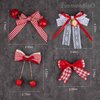 Framendino, 8 Pack Cherry Strawberry Bow Hair Clips Cute Bow Alligator Clips Red Hair Barrettes for Girls Women Hair Accessories