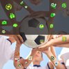 Qpout 96Pcs Soccer Sports Temporary Tattoos, Luminous Football Game Waterproof Tattoos Glow in the Dark European Cup Soccer Stickers for Soccer Theme Birthday Party Favors Decorations