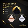 ImpressionZ Triangle Powder Puffs - 3pcs Soft Reusable Velour Powder Puffs for Face Powder, Loose Powder - Under Eye Powder Puff Face Makeup Triangle Puffs Foundation Blending Sponges Set