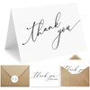GIFTSFARM Thank You Cards with Kraft Envelopes & Stickers, 5 x 3.75 Inch Minimalist Design, 100-Pack, White