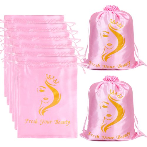 6PCS Satin Wig Bags wig Storage for Multiple Wigs Bags Storage Satin Bags for Wigs Silk Bags with...