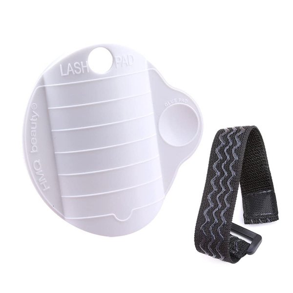 Eyelash Extension Hand Pallet with Adjustable Wrist Strap False Eyelash Pallet Eyelash Tray for Grafting False Eyelashes