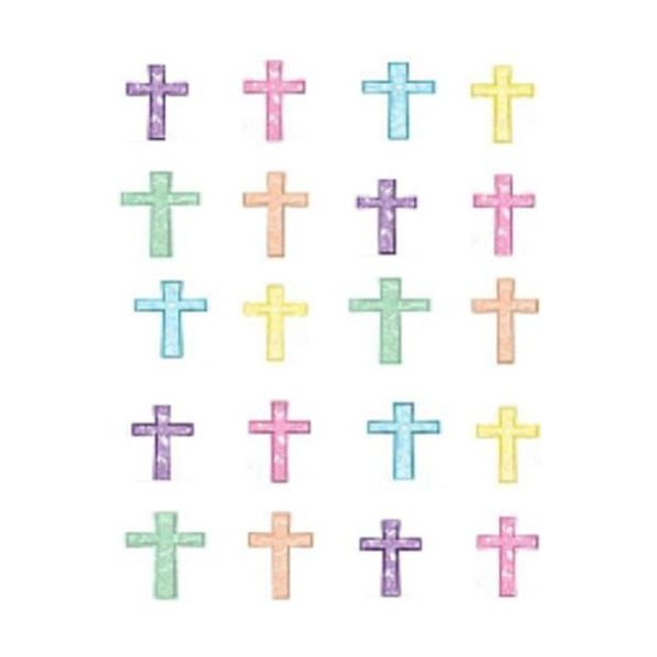 Easter Pastel Crosses Nail Art Decals