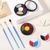 3 Colors Face Body Paint [Black White Red] + 3pc Sponge + 3pc Brush, Baseball Eye Black for Sport Face-Painting, Face Paint Halloween Makeup Kit for Zombie Clown Vampire Skeleton Joker Costume Makeup