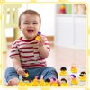 Guiqulai 24 Set Mini Rubber Ducks with Wig Necklace and Sunglasses, Rubber Squeaky Ducks Bath Toys Small Rubber Duckies Bulk Cute and Funny Bathtub Toys for Birthday Shower Party Favor