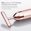Horolas Beauty Bar 24k Golden Pulse Facial Massager, GOODYBUY T-Shape Electric Sign Face Massage Tools for Sensitive Skin Face Pull Tight Firming Lift