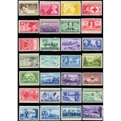 PACK 1-50 Different Mint Vintage Collectible 3 Cent U.S. Postage Stamps All Over 60 Years Old