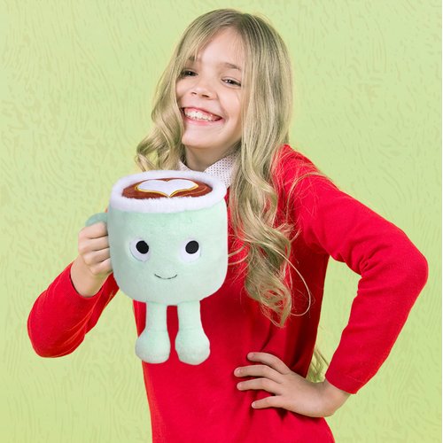 AULUDA Latte Plush Toy, 30 cm Stuffed Coffee Mug Plushie Pillow Doll, Soft Cup Fluffy Friend, Hugging Cushion - Present for Every Age… (Latte)