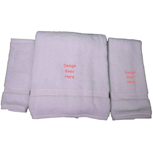 Big Black Horse LLC Bath Towel Set with Embroidered Blue Dragon