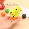 Honbay 6PCS Fluffy Chicks Wind Up Chick Toys Wind-Up Jumping Cute Chicken Plush Chicks Toys Easter Party Favors Artificial Animal Chicken Decoration Props Christmas Socking Stuffers