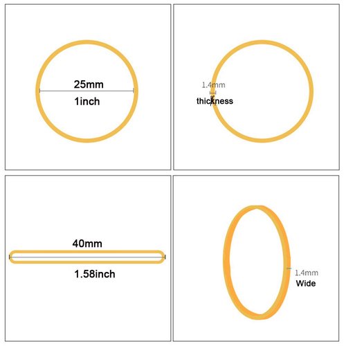 AMUU Rubber Bands 750pcs size 25mm 1 inch rubber bands Small Rubber Band for Office supplies School Home Elastic Band