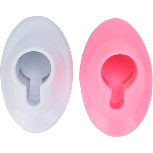 Juroicessry 2Pcs Pink and White Soft Rubber Nail Polish Bottle Holder Nail Polish Stand Anti-Spill Nail Art Organizer Display Manicure Tools Nail Polish for Nail Art Salon Design