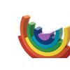 Wooden Rainbow, Stacking Learning Toy for Kids Toddlers Baby, 7 Pieces Bright Colors Rainbow, Building Blocks Game. Rainbow Arch Puzzle Tunnel. Rainbow Stacker Puzzle. Rainbow Toy.