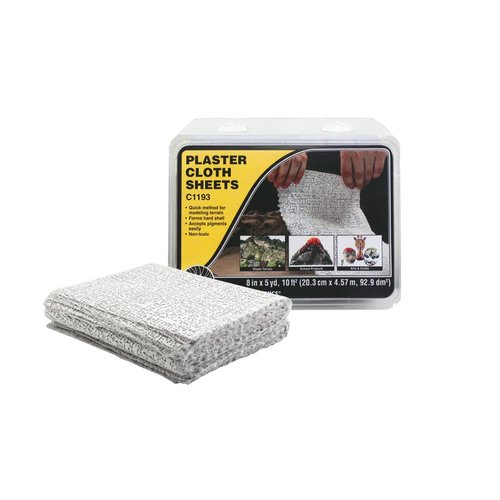 Woodland Scenics WOOC1193 Plaster Cloth Sheets, 8" x 12" (30)