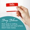 100 Count Name Tags | Hello My Name is Stickers | Red Name Tag Stickers, 2.25" x 3.5" Name Tag