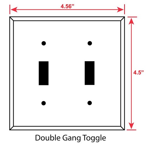 Art Plates - Double Gang Toggle Switch Plate - Kandinsky: Farbstudie Quadrate - (Made in USA)