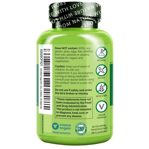 NATURELO Vegan DHA - Omega 3 Oil from Algae - Supplement for Brain, Heart, Joint, Eye Health - Provides Essential Fatty Acids for Women, Men and Kids - Complements Prenatal Vitamins - 60 Softgels