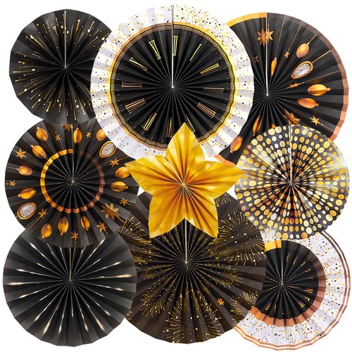 2025 New Year Party Decorations New Years Eve Ceiling Hanging Decor with Fireworks New Year Countdown Party Supplies for Home Office Classroom Hello 2025 Theme Party
