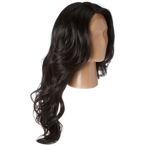 Freetress Equal Brazilian Natural Deep Invisible L Part Lace Front Wig DANITY (1B)