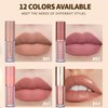FantasyDay 12Pcs Long-Lasting Matte Nude Lip Gloss Lipstick Lip Plumping Makeup Gift Sets for Girls and Women, Waterproof Lipgloss Lip Stain Liquid Lipcolor - Highly Pigmented Color and Instant Shine
