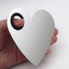 Miamay Heart Shaped Makeup Palette Stainless Steel Nail-art Cosmetic Artist Mixing Palette with a Spatula Tool