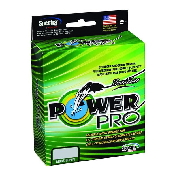 POWER PRO Spectra Fiber Braided Fishing Line, Moss Green, 500YD/50LB