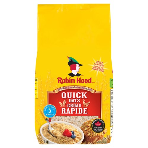 Robin Hood 100% Whole Grains Quick Oats 1kg/35oz Imported from Canada}
