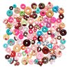 Anrher 100pcs Miniature Donuts Decoration Mixed Flatback Resin Sets for Childrens Doll House Pretend Kitchen Playset Cooking Game Toys