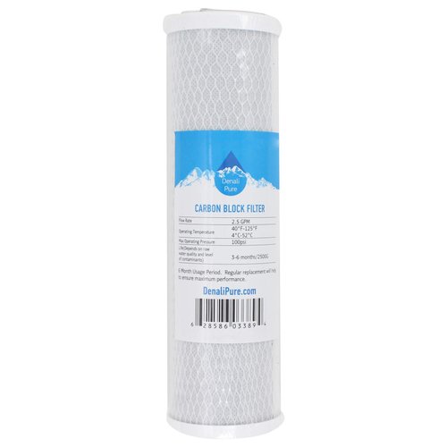 16-Pack Replacement for DuPont WFPF13003B Activated Carbon Block Filter - Universal 10 inch Filter Compatible with DuPont Whole House Water Filtration System - Denali Pure Brand