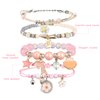ZYLLGLOW 4 PCS Kawaii Crystal Pearl Bracelet Set - Cute Anime Elastic Beaded Bracelets for Girls and Women. Adjustable Charm Bracelets Perfect Birthady Gift for Friends and Teens.