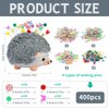 402 Pieces Hedgehog Pincushion Flat Head Straight Pins Kit, Cute Pincushion with Clear Storage Box and Quilting Pins, Colorful Head Straight Sewing Pins for Handicrafts DIY Sewing