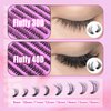 ALUDALASY Fluffy Lash Clusters Kit - 280PCS Wispy Lash Extensions 8-16mm D Curl Natural Look DIY Lash Extension Kit with Waterproof Lash Bond and Seal, Tweezer for At-Home Use (30D+40DKit)