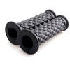 Motorcycle Vintage Non Slip Handlebar Grips 7/8" 22mm 1" 24mm Rubber Handle Grips, Open End (Black)