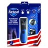 XTREME DIGITAL LIFESTYLE ACCESSORIES Barbasol Waterproof Body Hair Trimmer, Rechargeable 5 Piece Set with Ceramic Blades, Adjustable Comb, Light, Stand