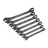 Crescent 7 Piece X6™ Spline Open End Ratcheting Combination Wrench Set | Metric | Black Oxide | CX6RWM7