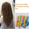 26Pcs 15cm/6.3Inch Multi-Color Plastic Spiral Hair Perm Rod Barber Hairdressing Styling Curling Perm Rod Hair Rollers Salon Tools for Women Girls(Random Color)