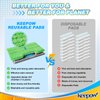 KEEPOW Reusable Mop Pads Refills, Vacmop Replacement Pads Compatible with Shark Vac Mop VM252 VM200 VC205 VM250 /QM250 VM190 VM200P12, Hardwood Floor Mop Pad with Upgraded Dirt Chamber (1+2+3 Pads)
