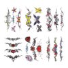 Flowers Butterfly Body Waist Waterproof Fake Temporary Tattoo Stickers Woman