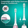Guhiwuk Replacement Toothbrush Heads for Philips Sonicare: Electric Toothbrush Replacement Heads Compatible with Sonicare Plaque Control ProtectiveClean 4100 5100 6100 C2 G2 W2,10 Pack